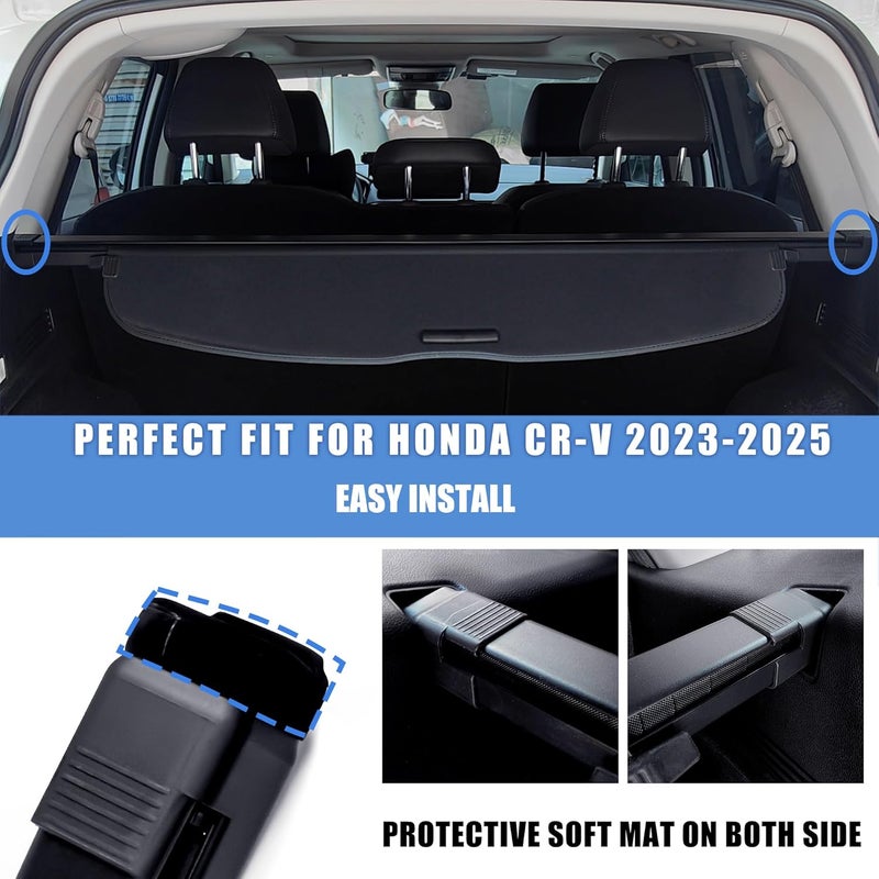 AUXKO Retractable Cargo Cover for Honda CRV 2023-2026(Include Hybrid) Trunk Cargo Cover Luggage Security Shade Cover for CR-V 2026 2025 2024 Shielding Shade Anti-Peeping Luggage Privacy Screen - Image 2